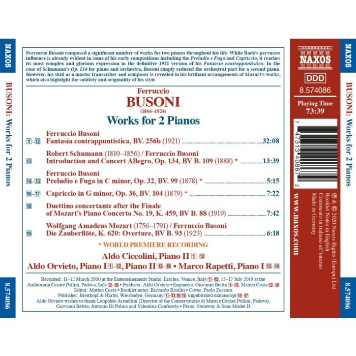 Busoni: Works for 2 Pianos - slide-1