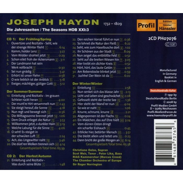 HAYDN: Jahreszeiten (The Seasons) - slide-1