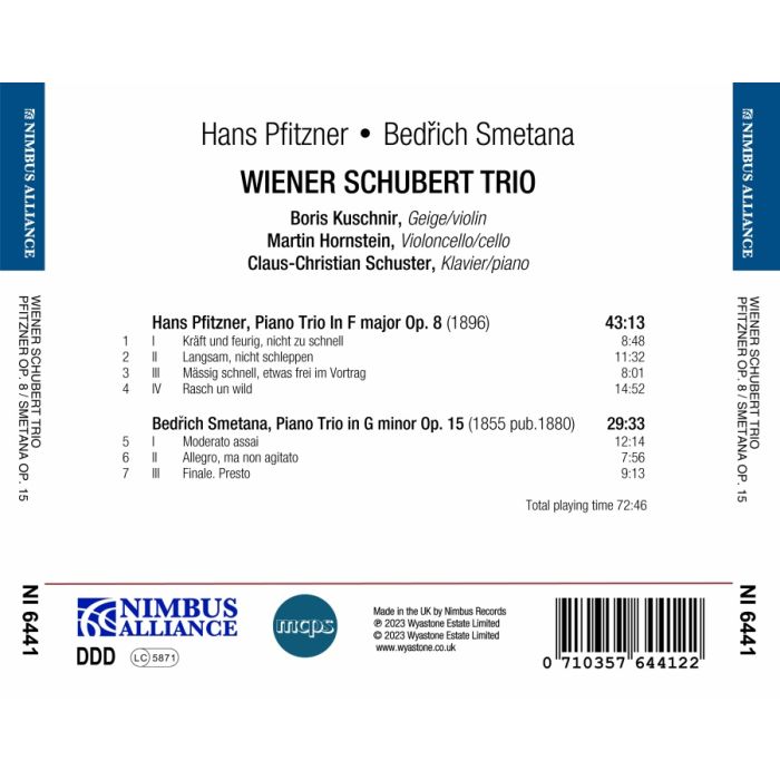 Pfitzner & Smetana: Piano Trios - slide-1