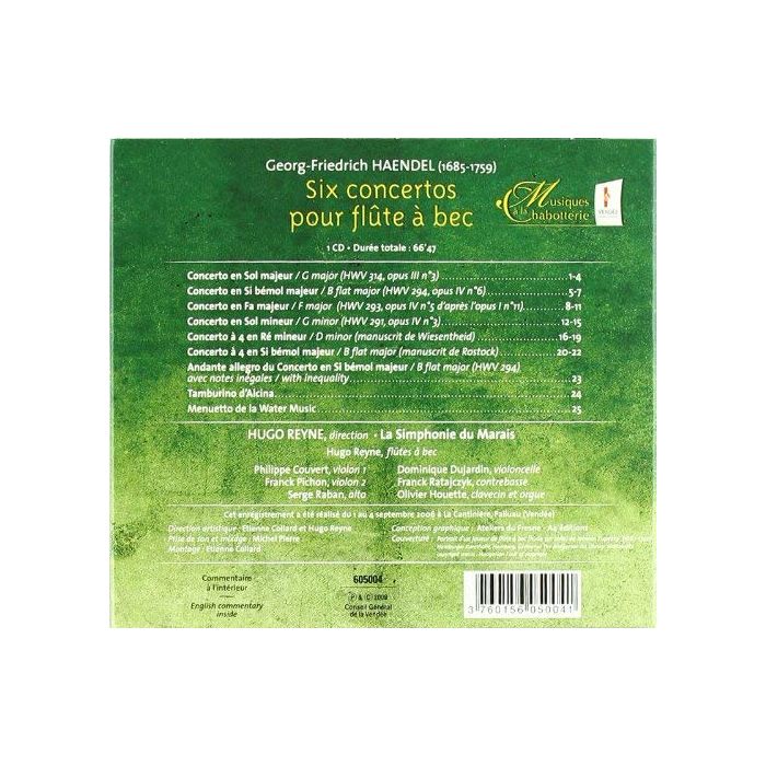 Handel,: 6 Concertos pour flûte à bec - slide-1
