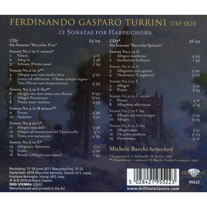 Turrini: 12 Sonatas for Harpsichord - slide-1