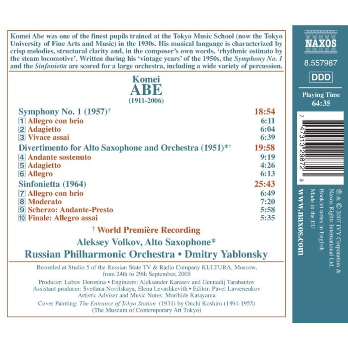 ABEi: Symphony No.1, Divertimento, Sinfonietta - slide-1