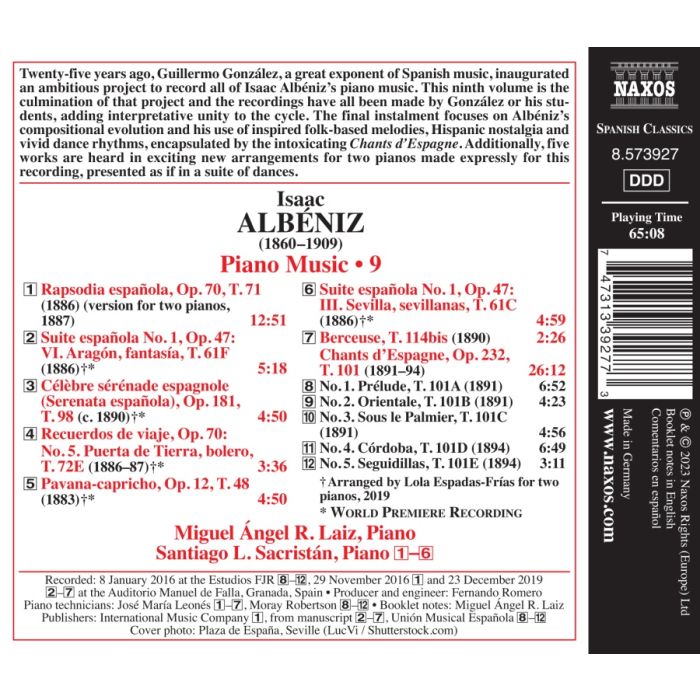 Albéniz: Piano Music Vol. 9 - slide-1