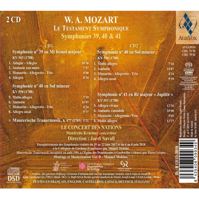 Mozart: Le Testament Symphonique - Symphonies Nos. 39, 40, 41 - slide-1