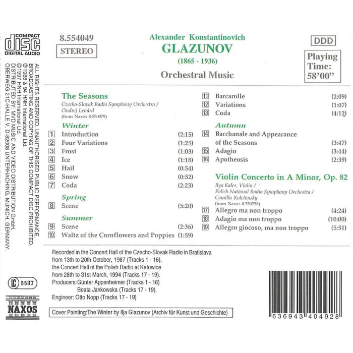 GLAZUNOV: The Seasons - slide-1