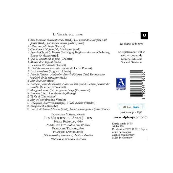 La Veillée imaginaire - Airs populaires harmonisés, de Chopin à Canteloube - muzyka ludowa, która inspirowała francuskich kompozytorów - slide-1