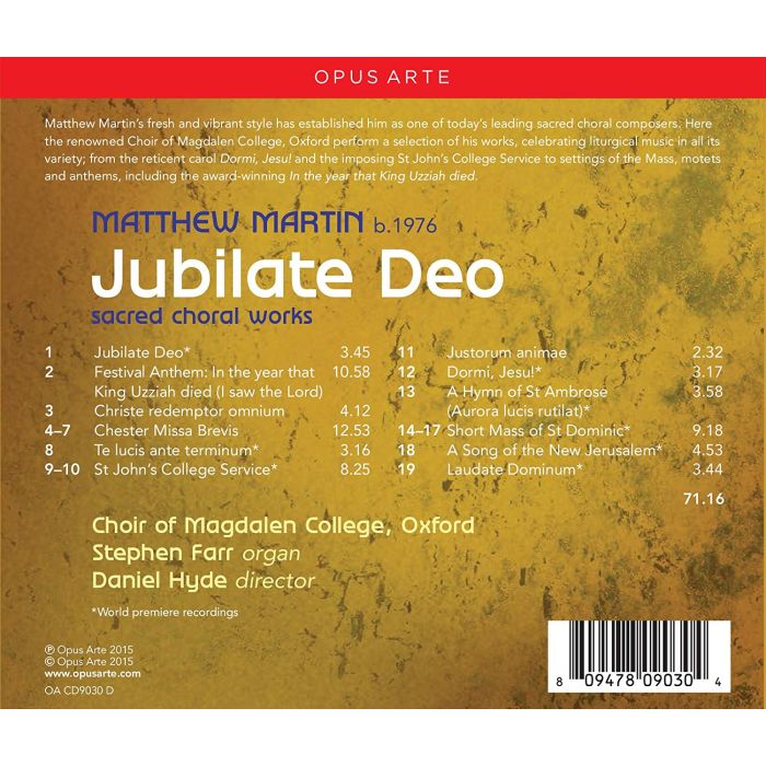 Martin: Jubilate Deo - Sacred Choral Works - slide-1