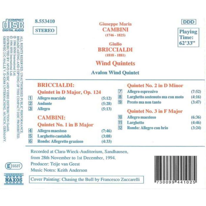 CAMBINI/BRICCIALDI: Wind Quintets - slide-1