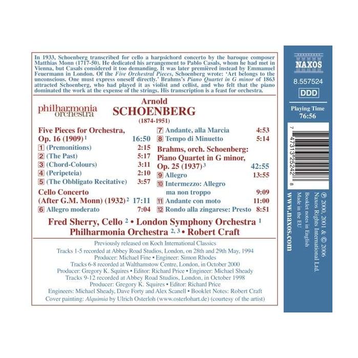 SCHOENBERG: Serenade, Variations Op. 31, Bach Orchestrations - slide-1