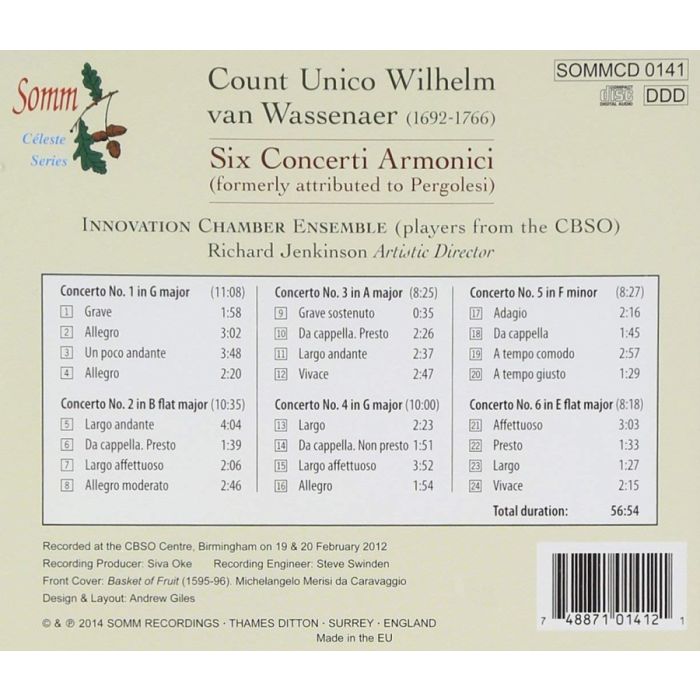 Wassenaer: 6 Concerti Armonici - slide-1