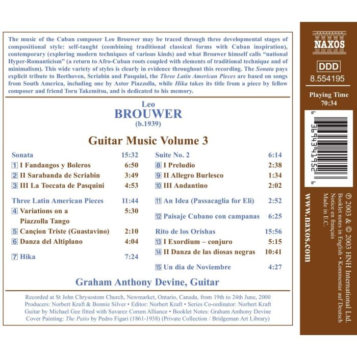 BROUWER: Guitar Music vol. 3 - slide-1