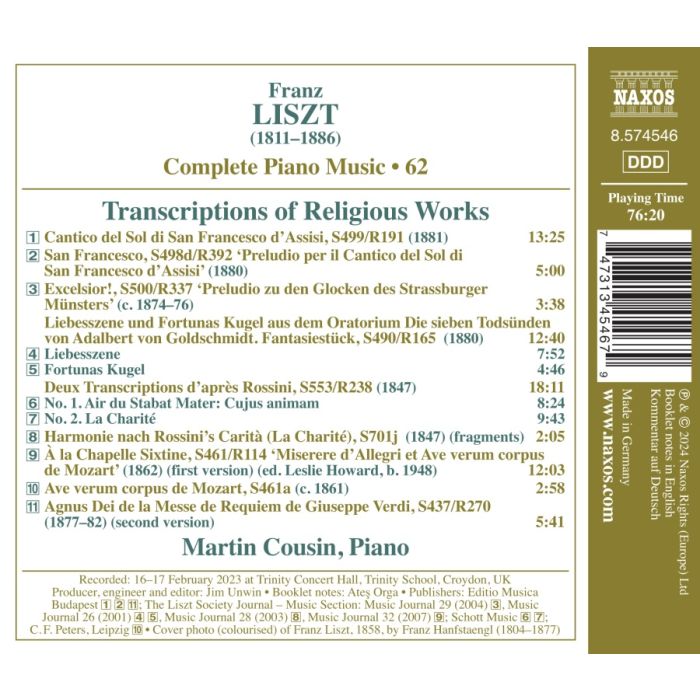 Liszt: Complete Piano Music Vol. 62 - slide-1