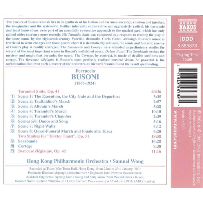 BUSONI, F.: Turandot Suite; 2 Studies for Doktor Faust - slide-1