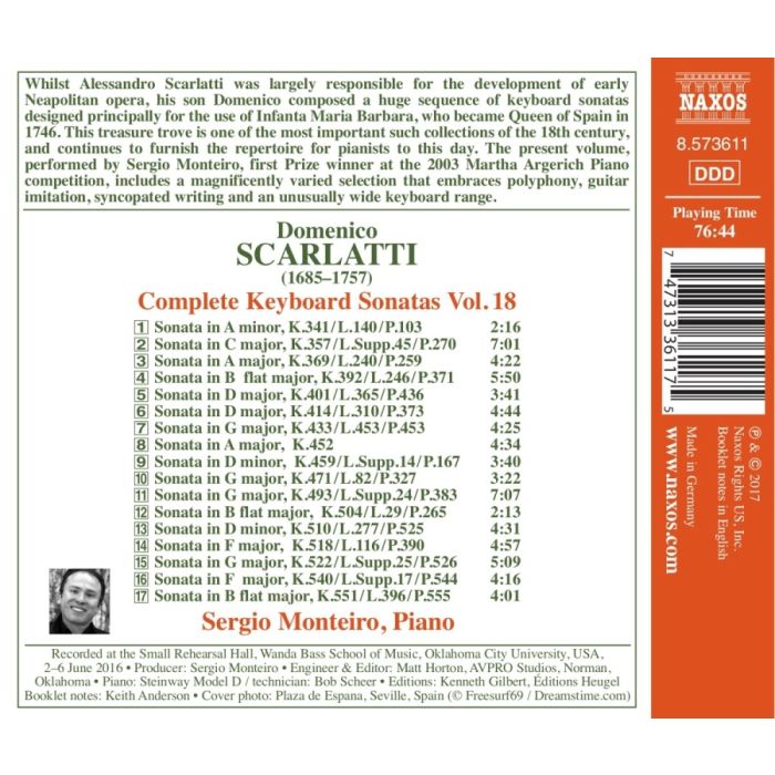 Scarlatti: Keyboard Sonatas Vol. 18 - slide-1