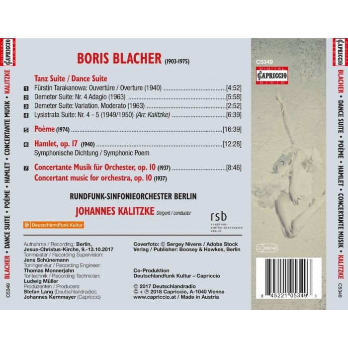 Blacher: Dance Suite; Hamlet; Poeme; Concertant Music - slide-1