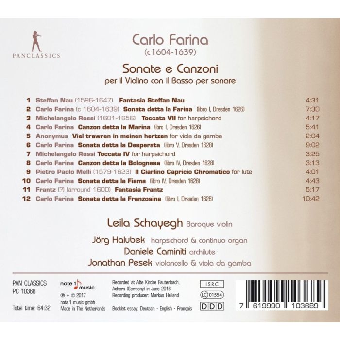 Farina: Sonate e canzoni per il violino con il basso per sonare - slide-1