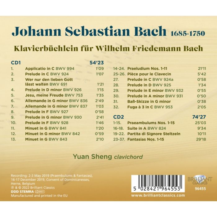 Bach: Klavierbüchlein für Wilhelm Friedemann Bach - slide-1