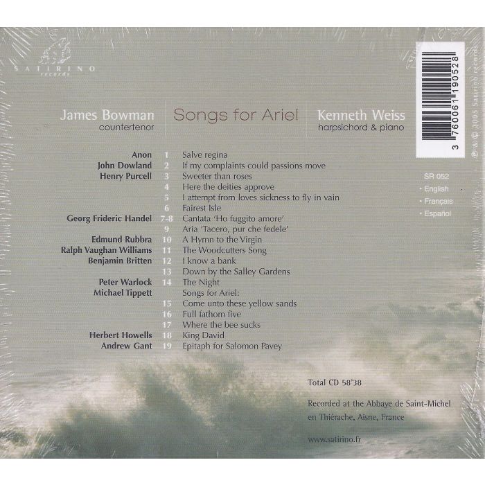 James Bowman - Songs for Ariel - slide-1