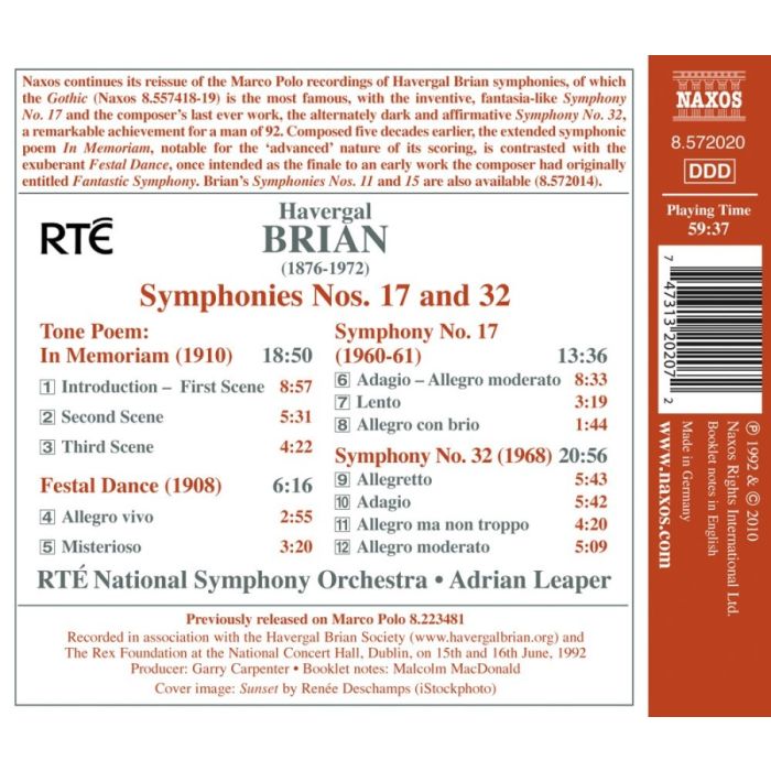 Havergal: Symphonies Nos. 17 & 32, In Memoriam, Festal Dance - slide-1