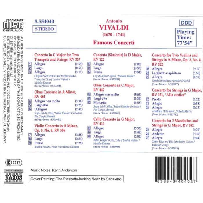 VIVALDI: Famous Concerti - slide-1