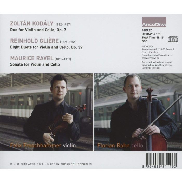 Kodaly, Reinhold Gliere, Maurice Ravel: Duos for Violin and Cello - slide-1