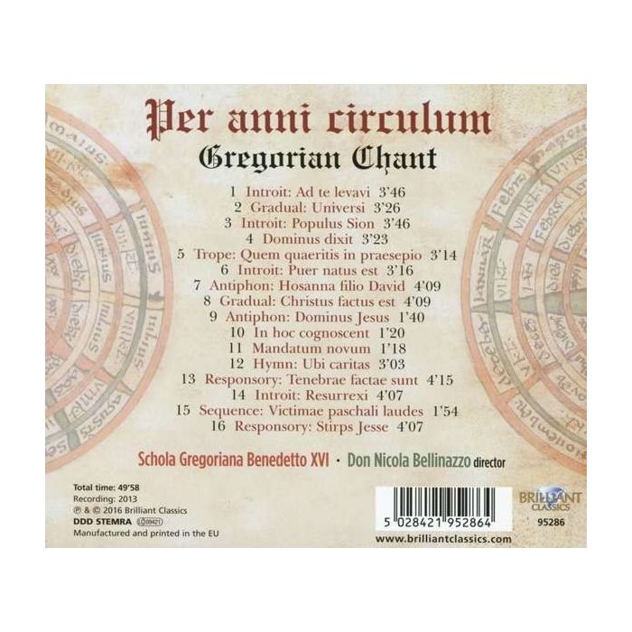 Per Anni Circulum, Gregorian Chant - slide-1