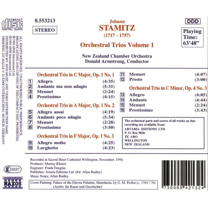 STAMITZ: Orchestral Trios Vol. 1 - slide-1