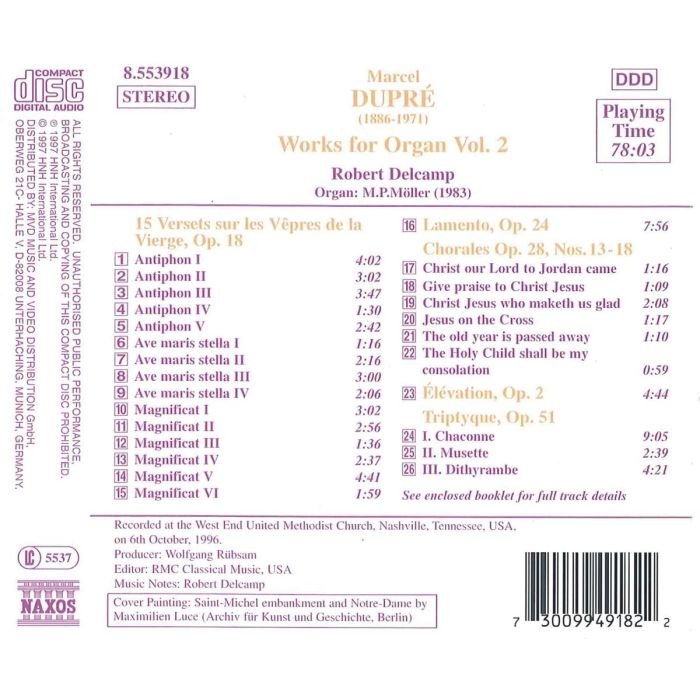 DUPRE: Works for Organ vol. 2 - slide-1