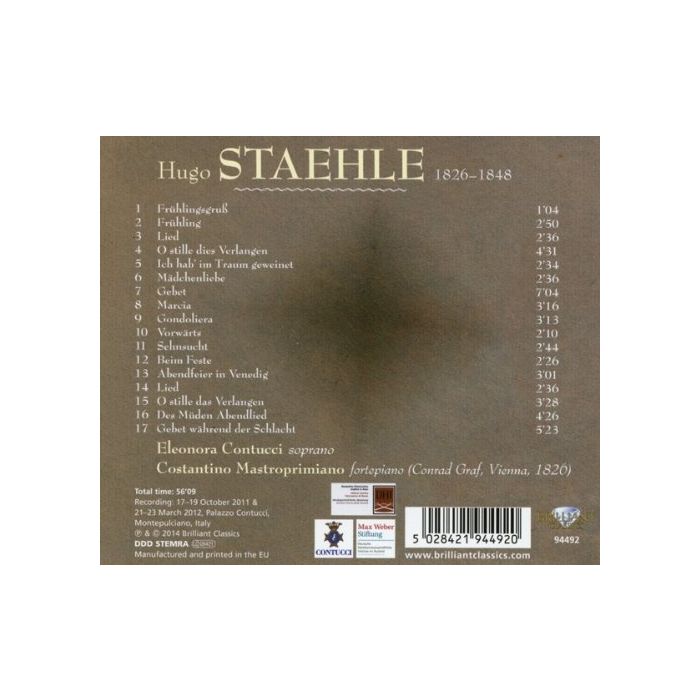 Staehle: Mädchenliebe, Songs - slide-1