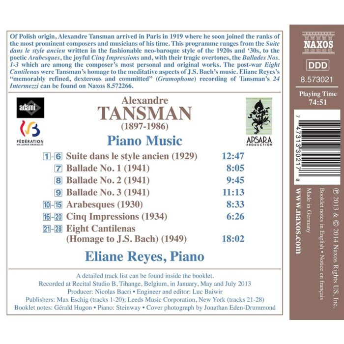Tansman: Piano Music - Ballades Nos. 1-3, Arabesques, Suite, ... - slide-1