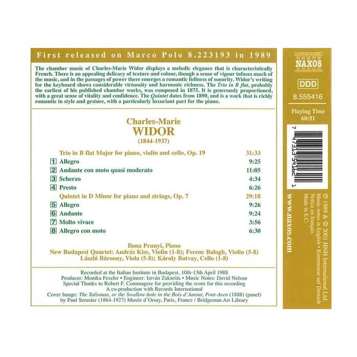 WIDOR: Piano Trio and Quintet - slide-1