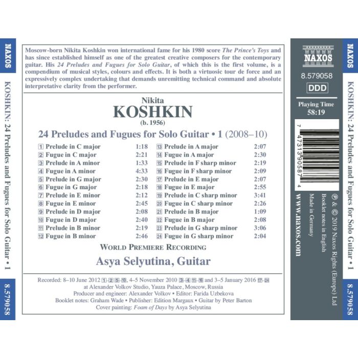 Koshkin: 24 Preludes and Fugues for Solo Guitar Vol. 1 - slide-1