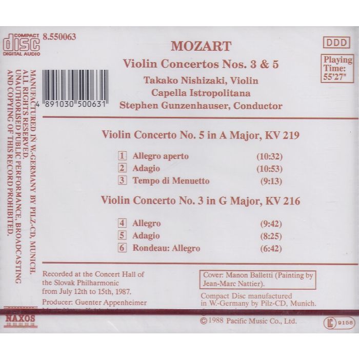 Mozart: Violin concertos 3 & 5 - slide-1