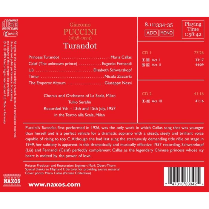 Puccini: Turandot  - 1957 Recordning - slide-1