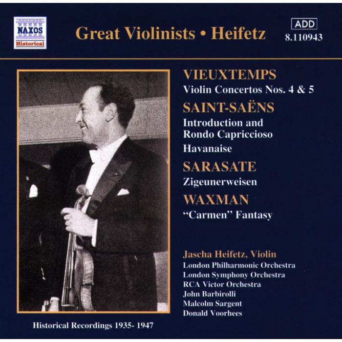 Vieuxtemps: Violin Concertos Nos. 4 and 5 / Saint-Saens / Sarasate / Waxman