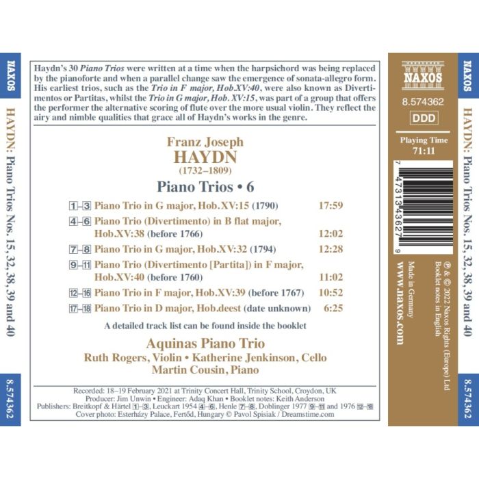 Haydn: Piano Trios Vol. 6 - slide-1