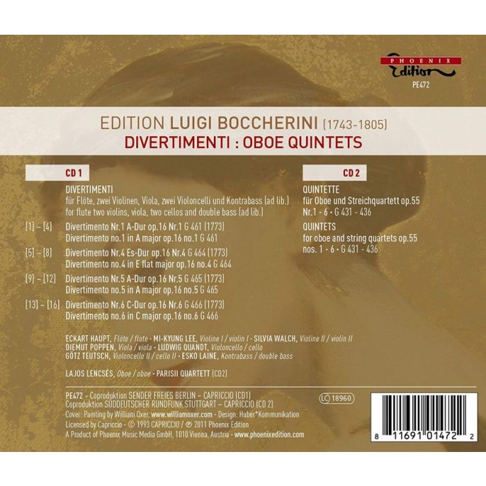 Edition Luigi Boccherini: Divertimenti, Oboe Quintets - slide-1