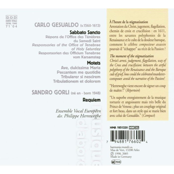 Gesualdo: Sabbato Sancto - slide-1