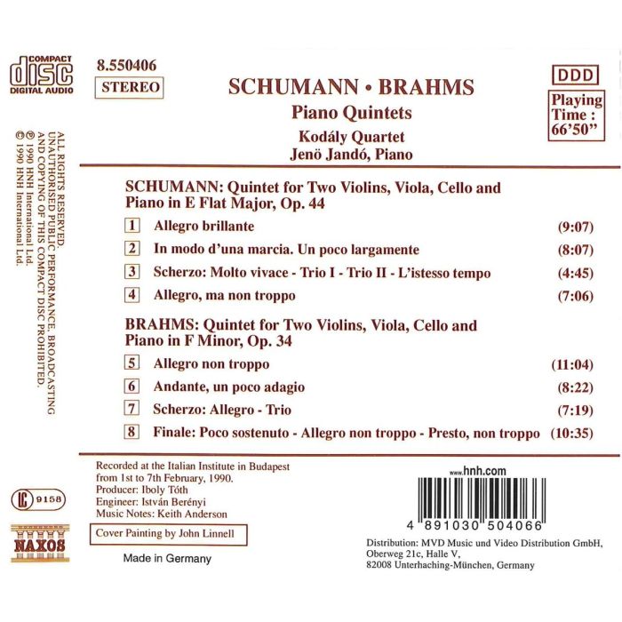 BRAHMS /  SCHUMANN: Piano Quintet - slide-1