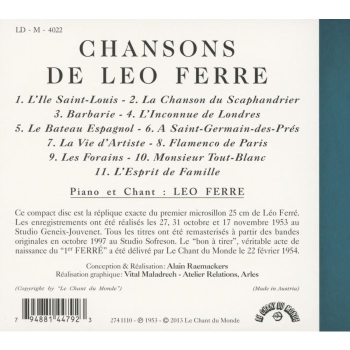 Léo Ferré: Chansons - slide-1