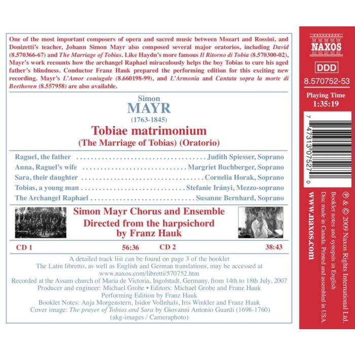 Mayr: Tobiae matrimonium (The Marriage of Tobias) - slide-1