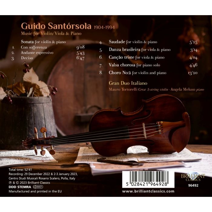Santórsola: Music for Violin/Viola & Piano - slide-1