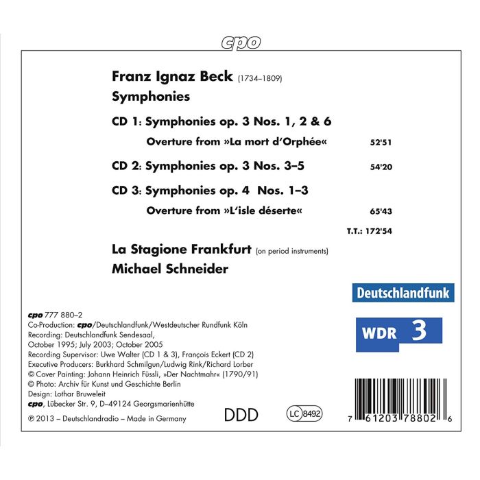 Beck: 9 Symphonies op. 3 nos. 1-6 & op. 4 nos. 1-3 - slide-1