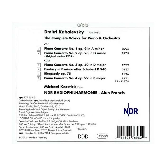 Kabalevsky: The Complete Works for Piano & Orchestra - Piano Concertos Nos. 1-4 - slide-1