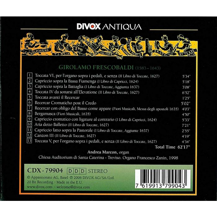 Frescobaldi: Selected Organ Works - slide-1