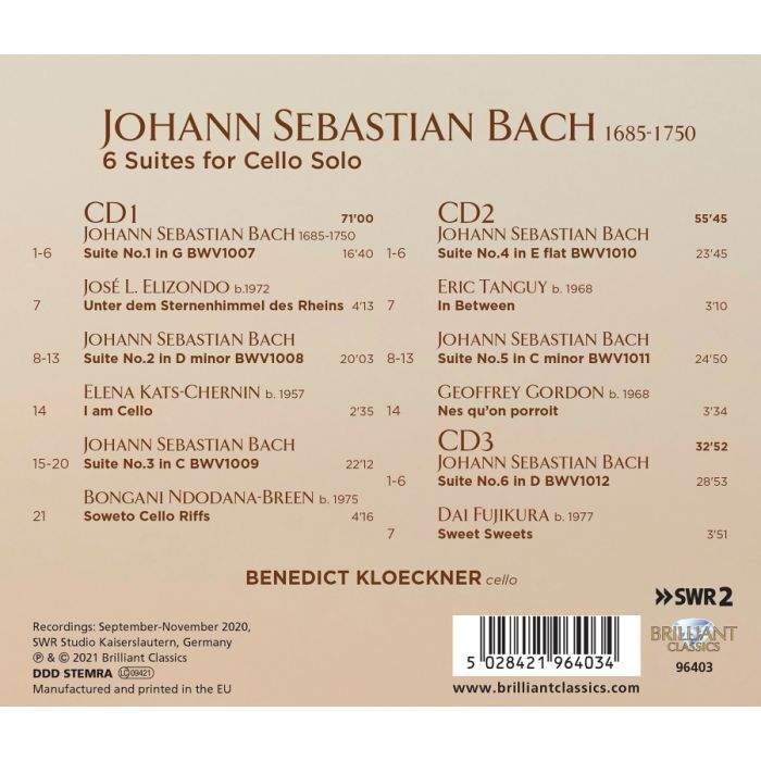 Bach: 6 Suites for Cello Solo BWV 1007-1012 - slide-1