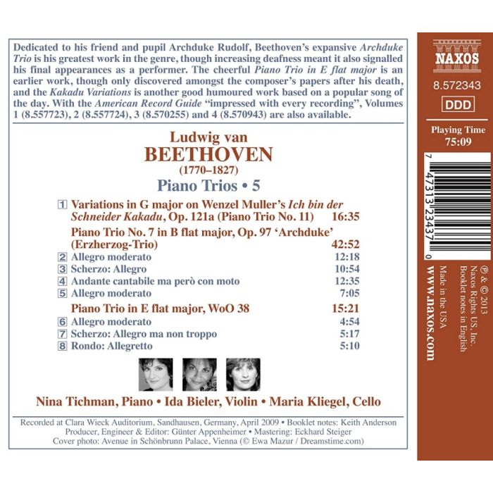 Beethoven: Piano Trios Vol. 5 - Archduke Piano Trio, Kakadu Variations - slide-1
