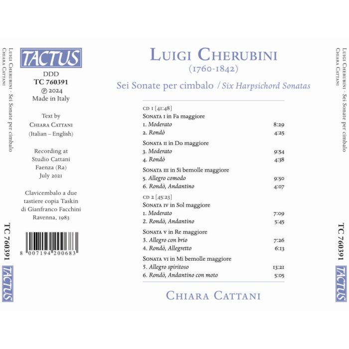 Cherubini: Sei Sonate per cimbalo - slide-1