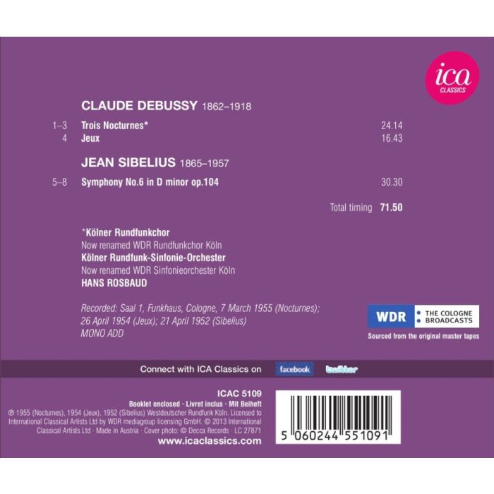 Debussy: Trois Nocturnes, Jeux, Jean Sibelius: Symphony No. 6 - slide-1