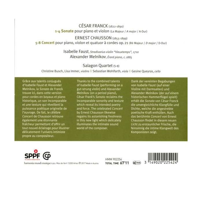 Franck: Violin Sonata / Chausson: Concerto for Violin, Piano & String Quartet - slide-1